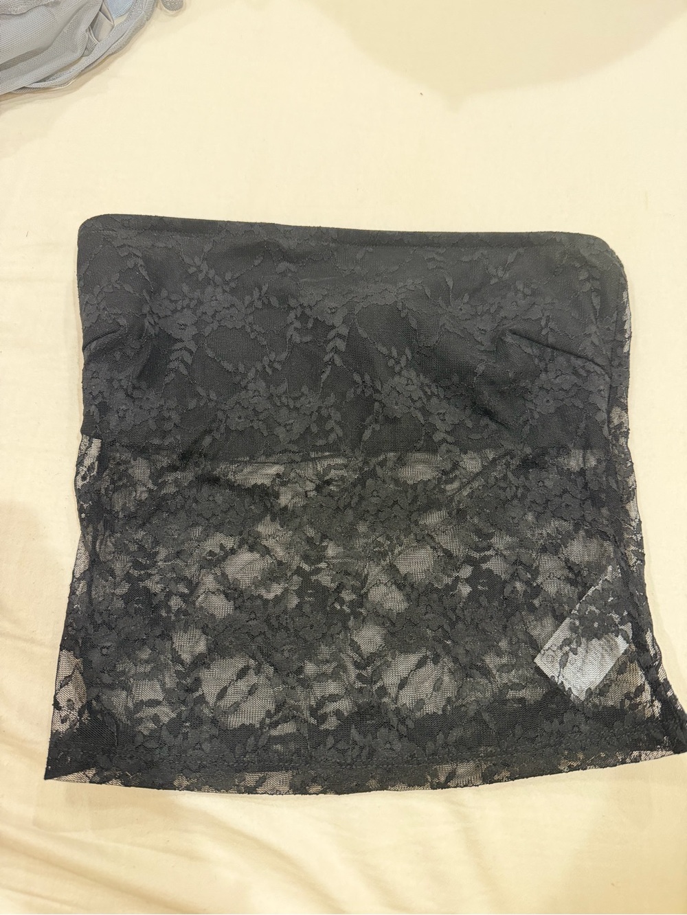 Strapless Black Lace Bandeau Tube Top